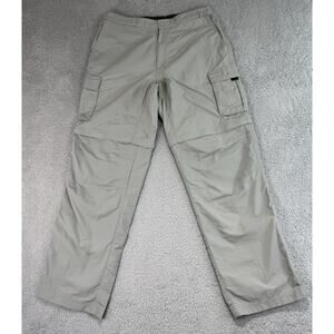 Eastern Mountain Sports Pants Mens 36(34x31) Convertible Cargo Hike Beige Gray